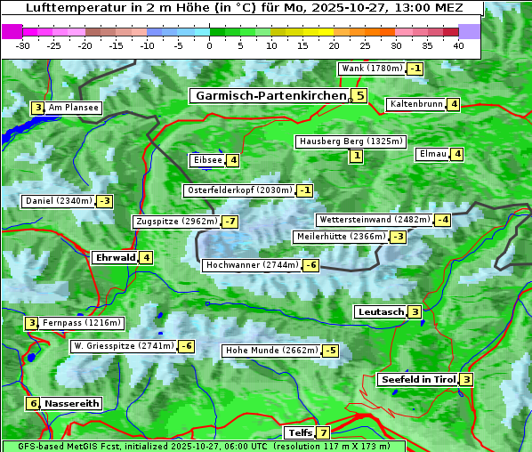 Temperatur, 27. 10. 2025