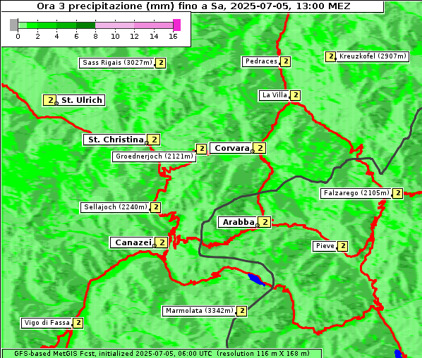 Niederschlag, 5. 7. 2025