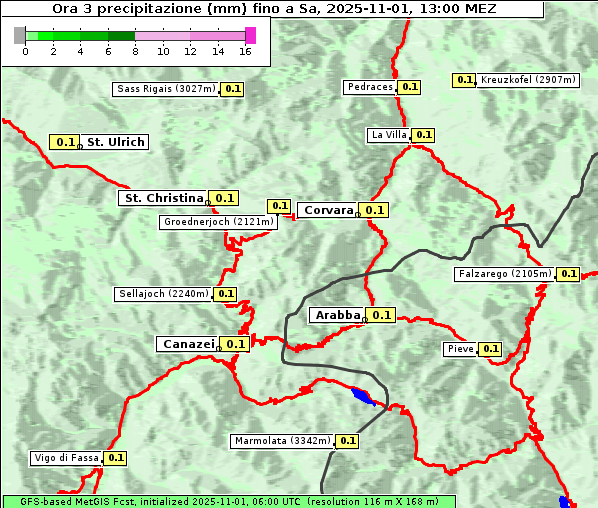 Niederschlag, 1. 11. 2025