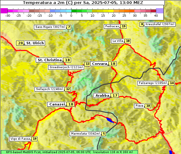 Temperatur, 5. 7. 2025