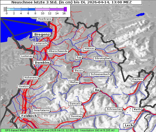 Neuschnee, 14. 4. 2026