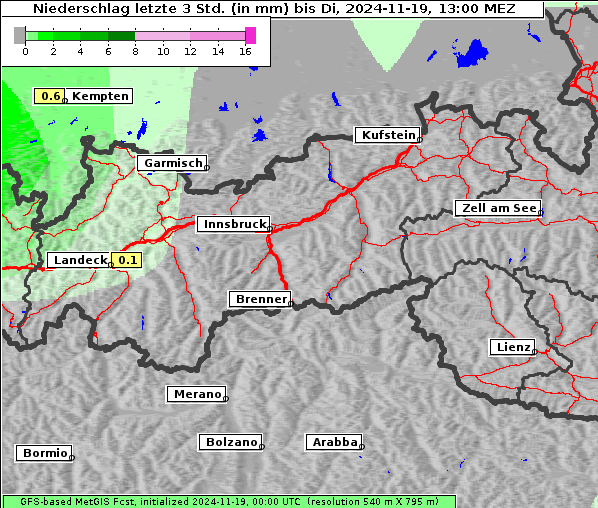 Niederschlag, 19. 11. 2024