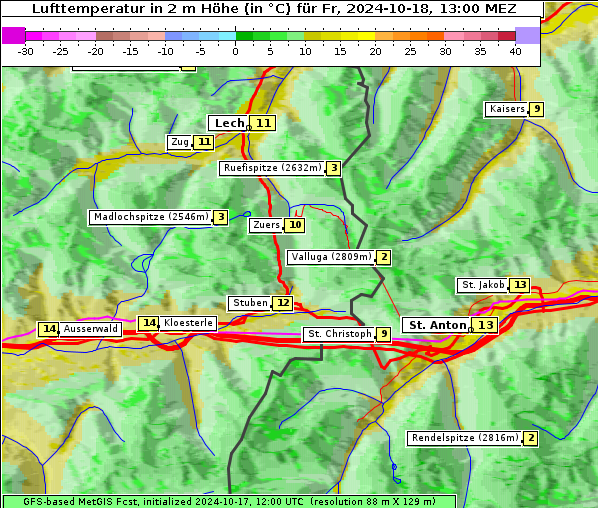 Temperatur, 18. 10. 2024