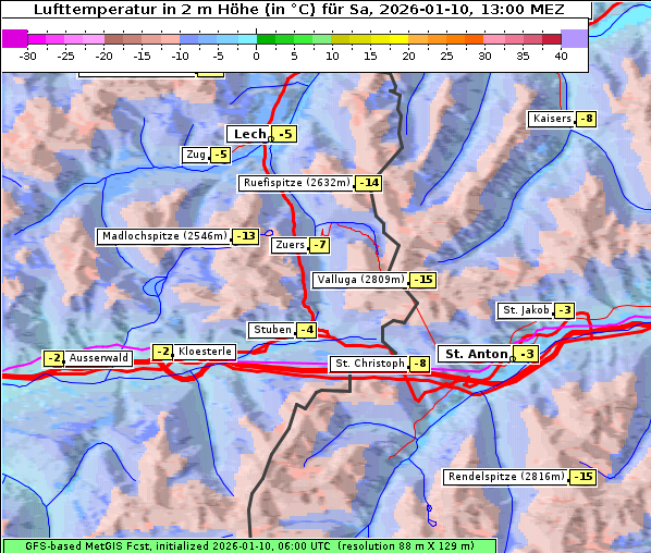 Temperatur, 10. 1. 2026