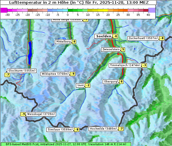 Temperatur, 28. 11. 2025