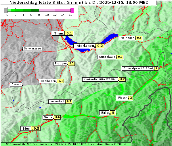 Niederschlag, 16. 12. 2025