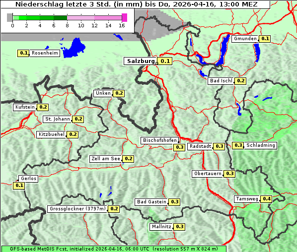 Niederschlag, 16. 4. 2026