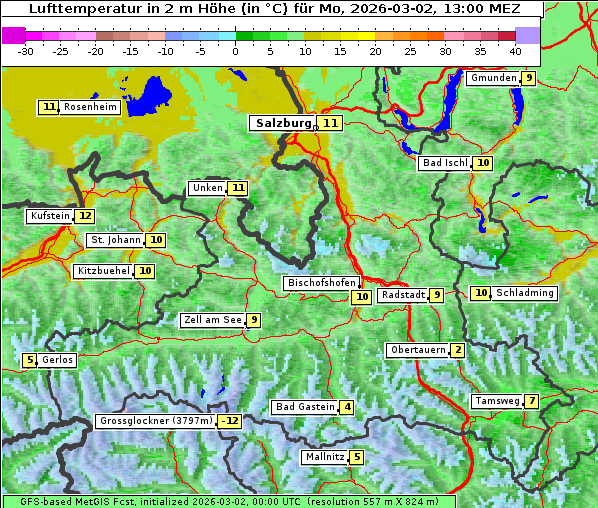Temperatur, 2. 3. 2026