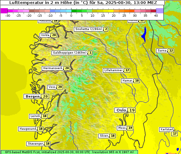 Temperatur, 30. 8. 2025