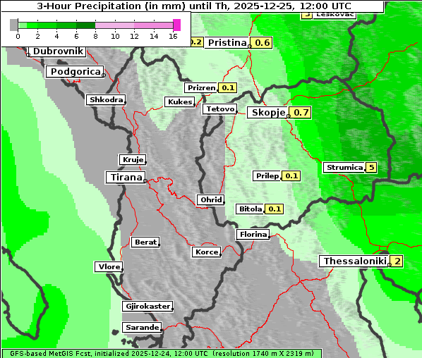 Niederschlag, 25. 12. 2025