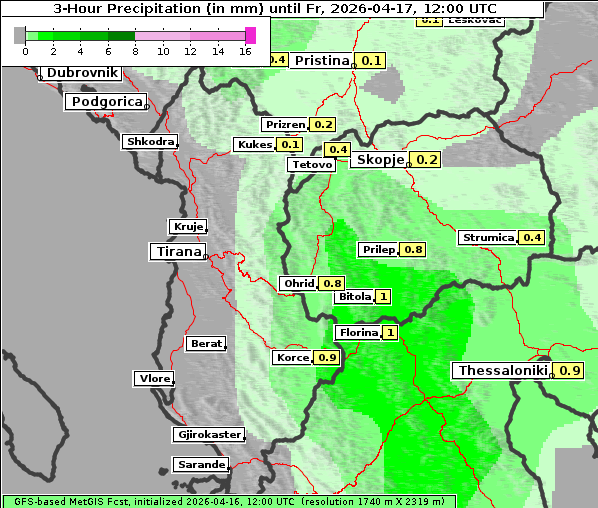 Niederschlag, 17. 4. 2026