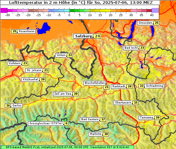 Temperatur, 6. 7. 2025