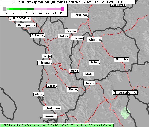 Niederschlag, 2. 7. 2025
