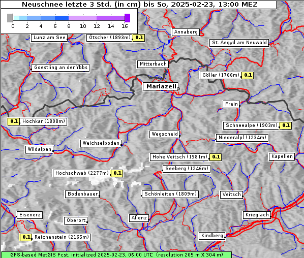 Neuschnee, 23. 2. 2025