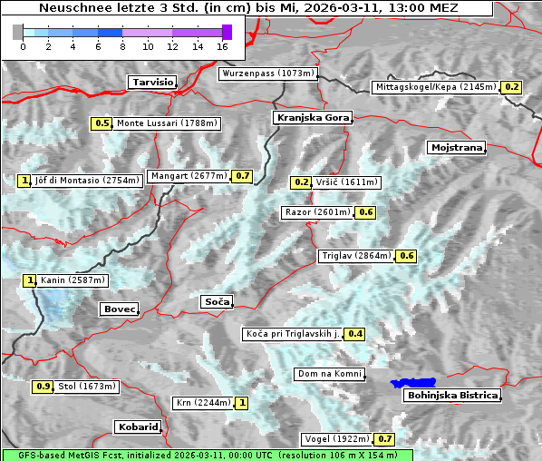 Neuschnee, 11. 3. 2026