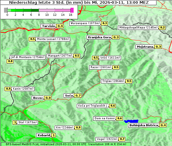 Niederschlag, 11. 3. 2026