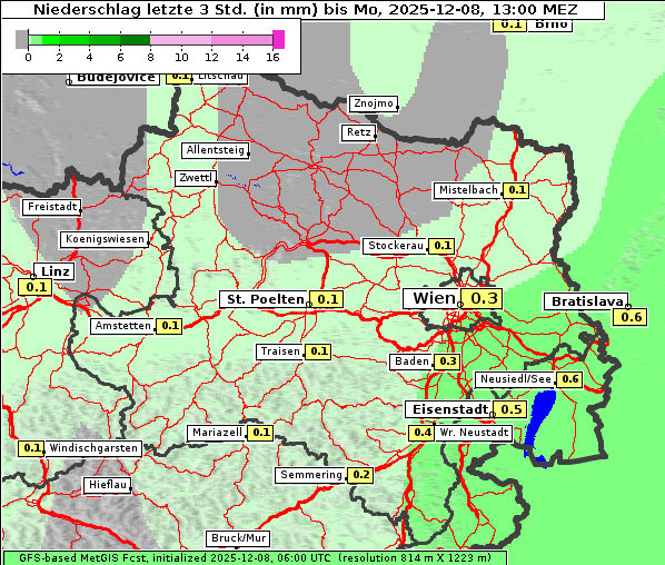 Niederschlag, 8. 12. 2025