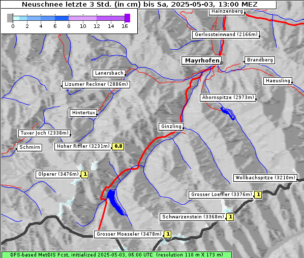 Neuschnee, 3. 5. 2025