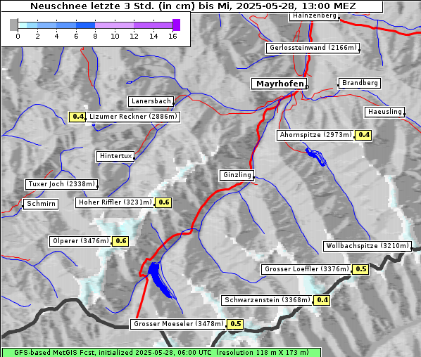 Neuschnee, 28. 5. 2025