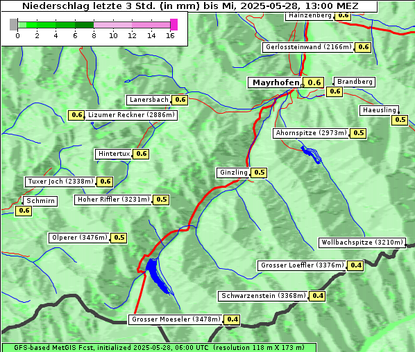 Niederschlag, 28. 5. 2025