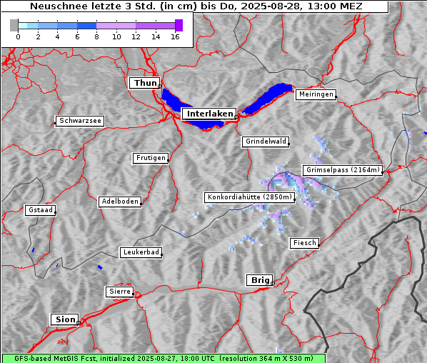 Neuschnee, 28. 8. 2025