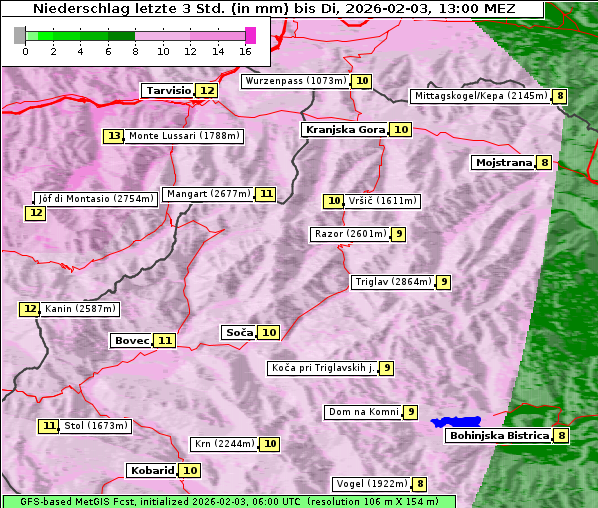 Niederschlag, 3. 2. 2026