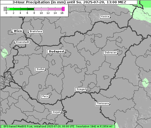 Niederschlag, 20. 7. 2025