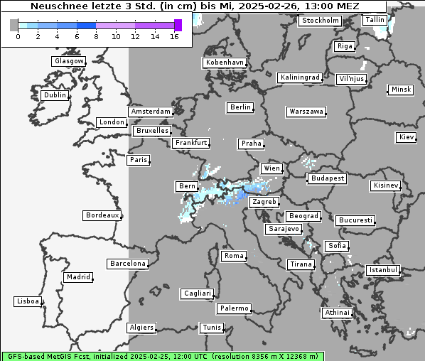 Neuschnee, 26. 2. 2025