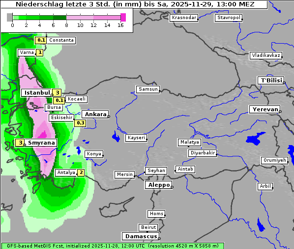 Niederschlag, 29. 11. 2025