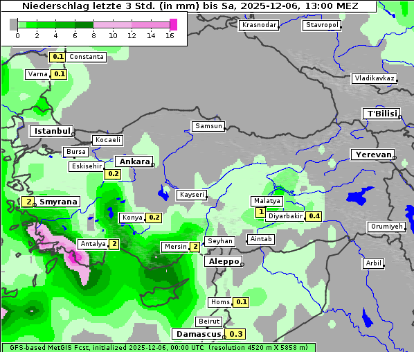Niederschlag, 6. 12. 2025