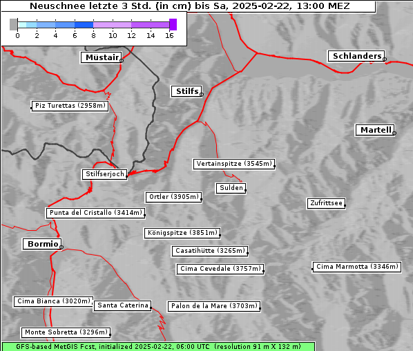 Neuschnee, 22. 2. 2025