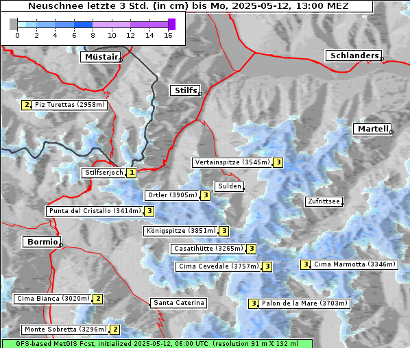 Neuschnee, 12. 5. 2025