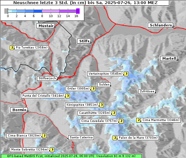 Neuschnee, 26. 7. 2025