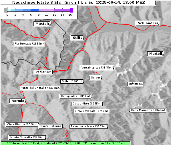 Neuschnee, 14. 9. 2025