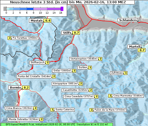 Neuschnee, 16. 2. 2026