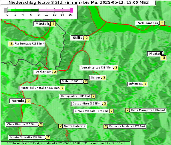 Niederschlag, 12. 5. 2025
