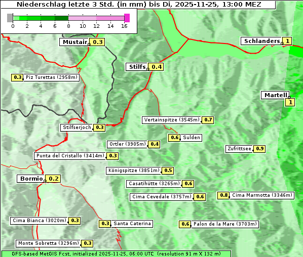 Niederschlag, 25. 11. 2025