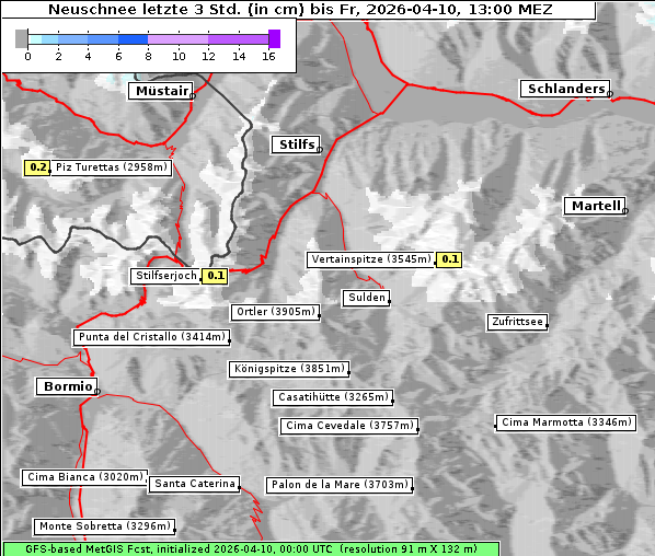 Neuschnee, 10. 4. 2026