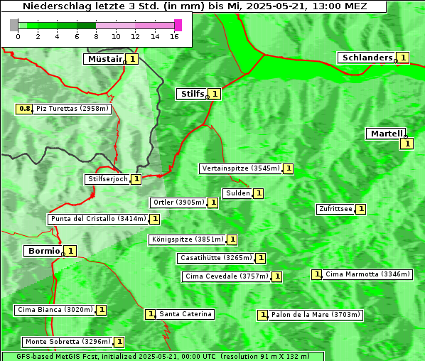 Niederschlag, 21. 5. 2025