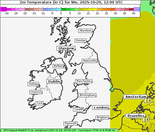 Temperatur, 29. 10. 2025