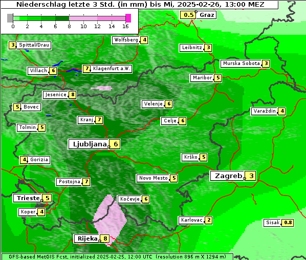 Niederschlag, 26. 2. 2025