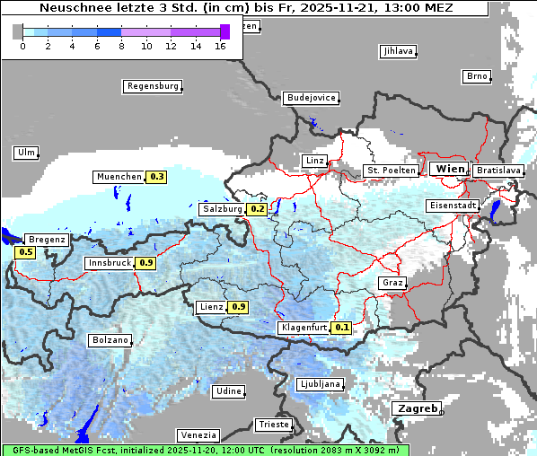 Neuschnee, 21. 11. 2025