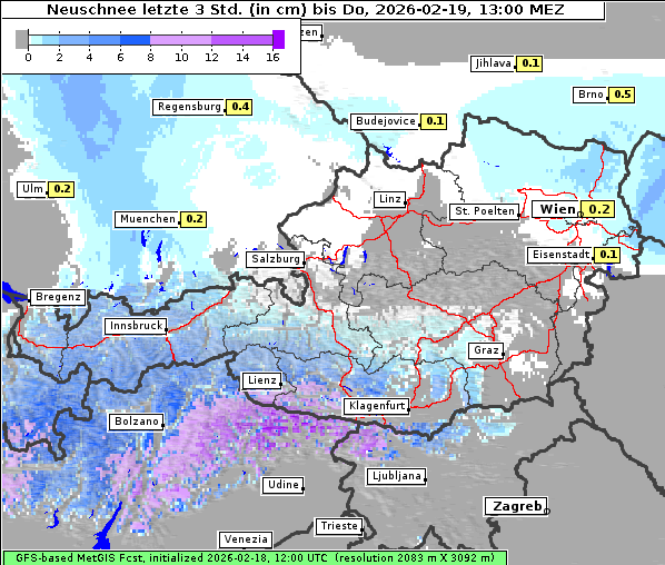 Neuschnee, 19. 2. 2026