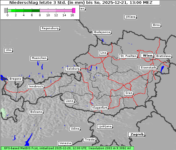 Niederschlag, 21. 12. 2025