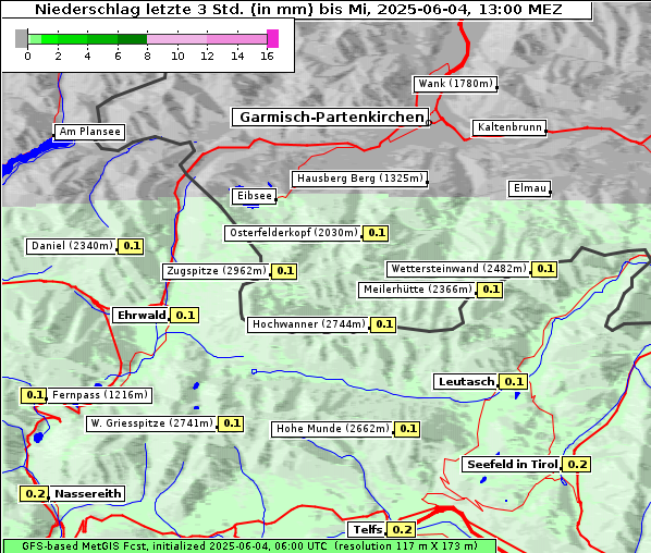 Niederschlag, 4. 6. 2025