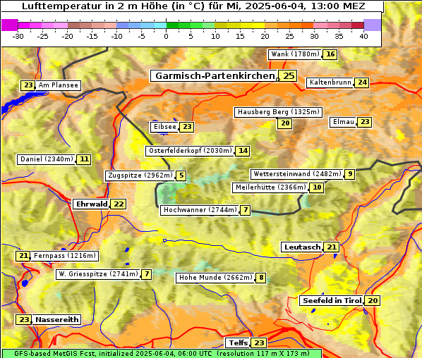 Temperatur, 4. 6. 2025