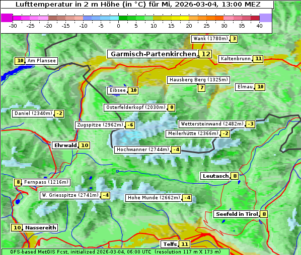 Temperatur, 4. 3. 2026