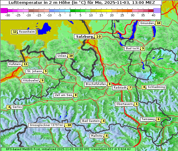 Temperatur, 3. 11. 2025