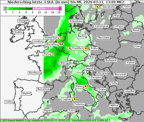 Niederschlag, 11. 3. 2026
