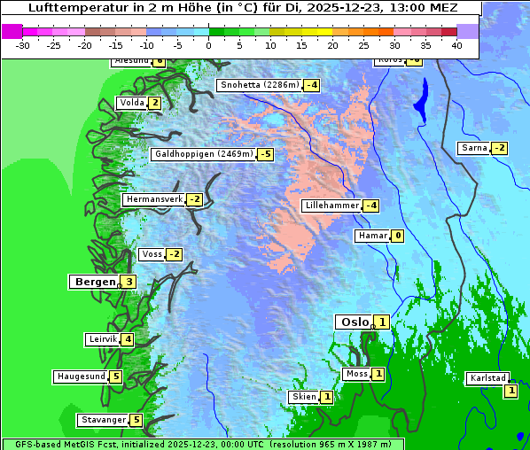 Temperatur, 23. 12. 2025
